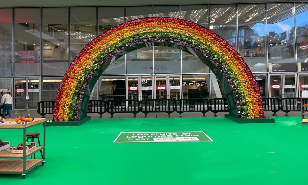 Arche de fruits et légumes frais pour Interfel x Oconnection