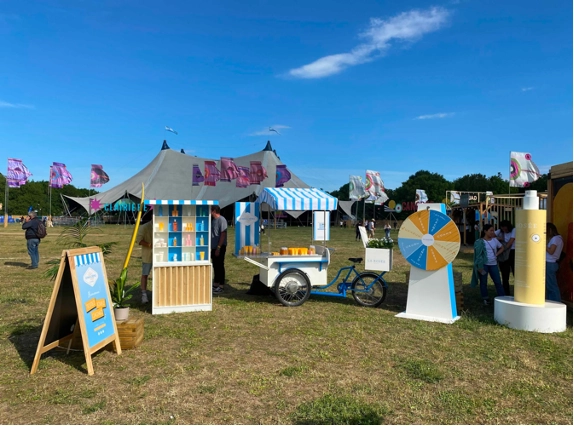 Stand La Rosée, festival We Love Green, pour l'agence Double2
